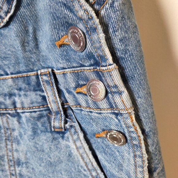 EUC LIKE NEW COTTON ON DENIM SHORTALL / SHORT OVERALL SIZE US 2 / XXS - Picture 6 of 16